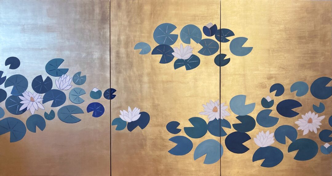 tryptyk Sen Nad Sadzawką Z Nenufarami